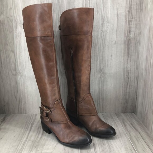 Arturo Chiang Riding Boots Women's 6 Bevin Brown Leather Tall Knee High - Picture 4 of 11